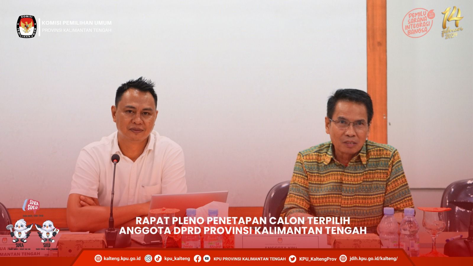 Rapat Pleno Penetapan Calon Terpilih Anggota DPRD Provinsi Kalimantan Tengah Tahun 2024