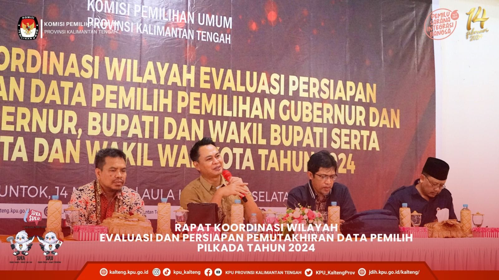 Rapat Koordinasi Wilayah Evaluasi dan Persiapan Pemutakhiran Data Pemilih Pilkada Tahun 2024