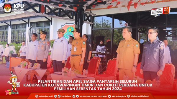 Pelantikan dan Apel Siaga Petugas Pantarlih di Kabupaten Kotawaringin Timur