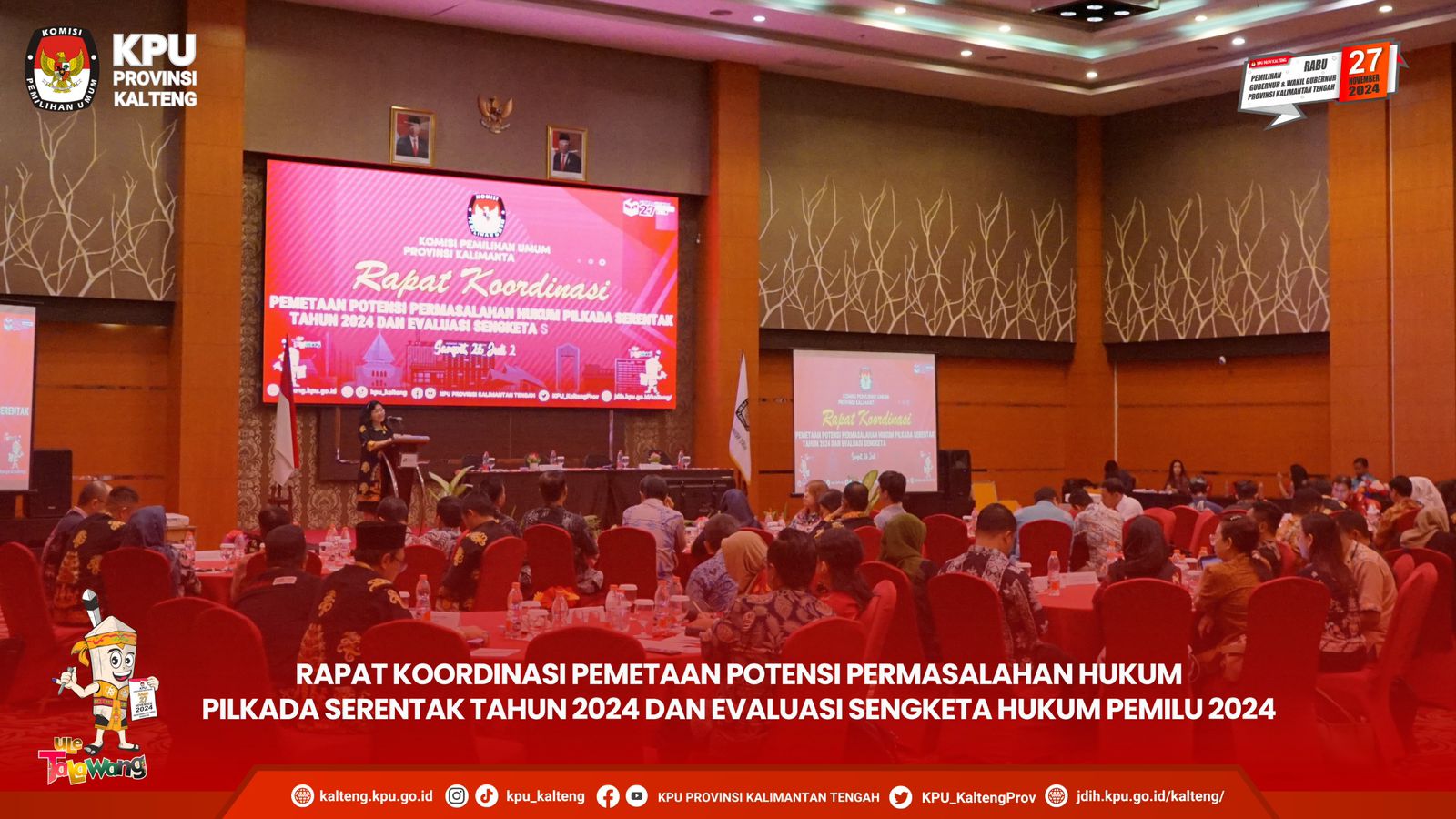 Rakor Pemetaan Potensi Permasalahan Hukum Pilkada Serentak Tahun 2024