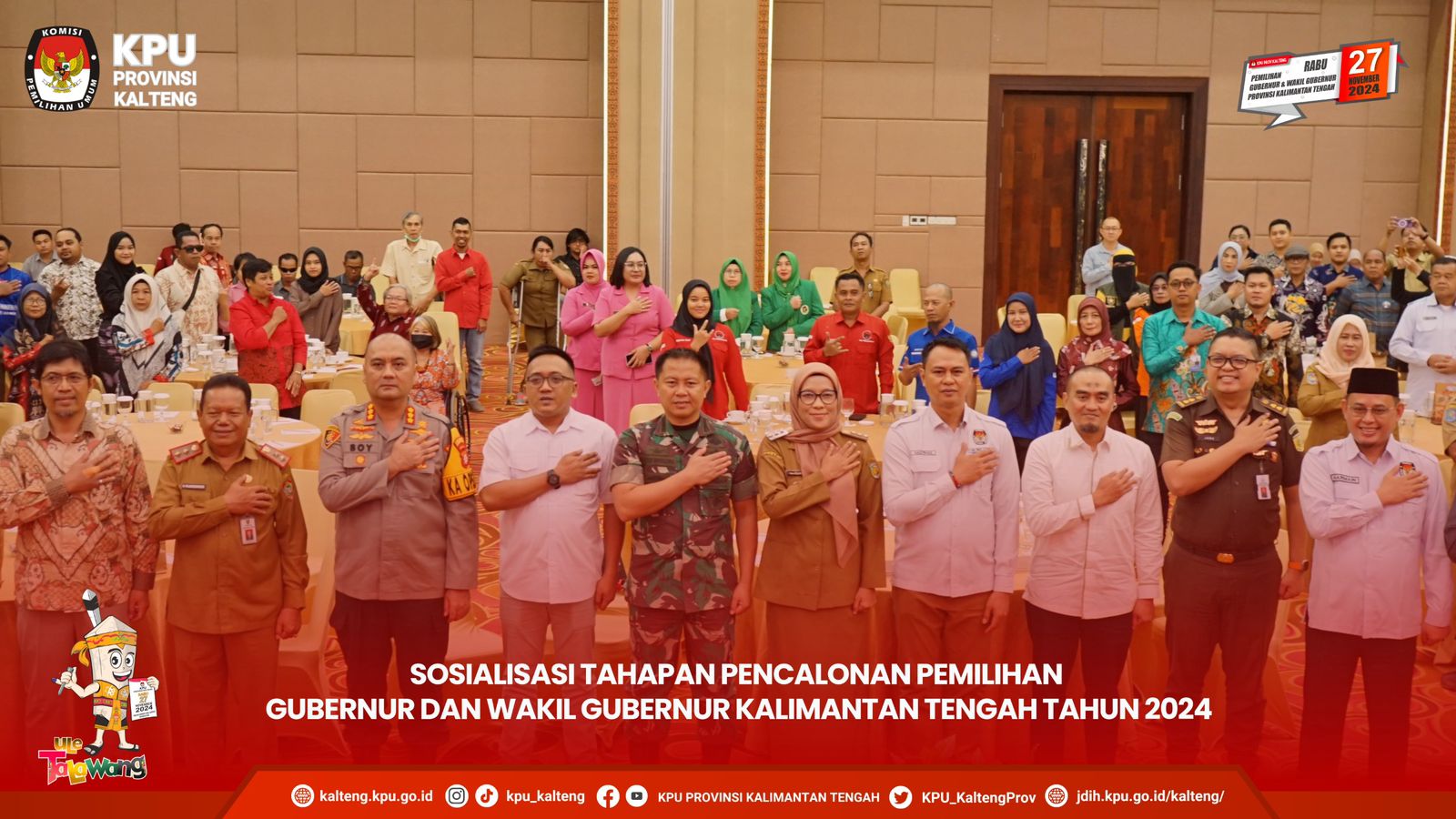 Sosialisasi Tahapan Pencalonan Pemilihan Gubernur dan Wakil Gubernur Kalimantan Tengah Tahun 2024