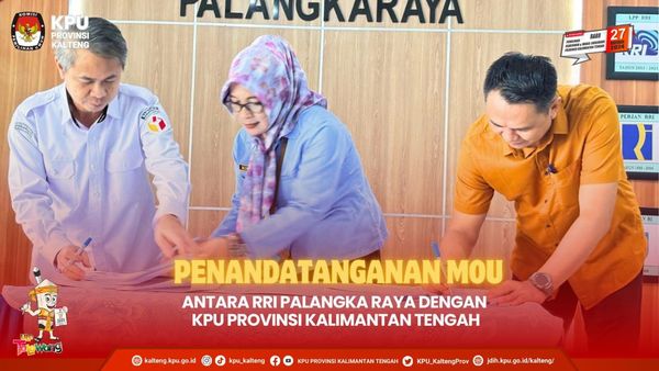 Penandatanganan MoU/ Nota Kesepahaman dengan RRI Palangka Raya