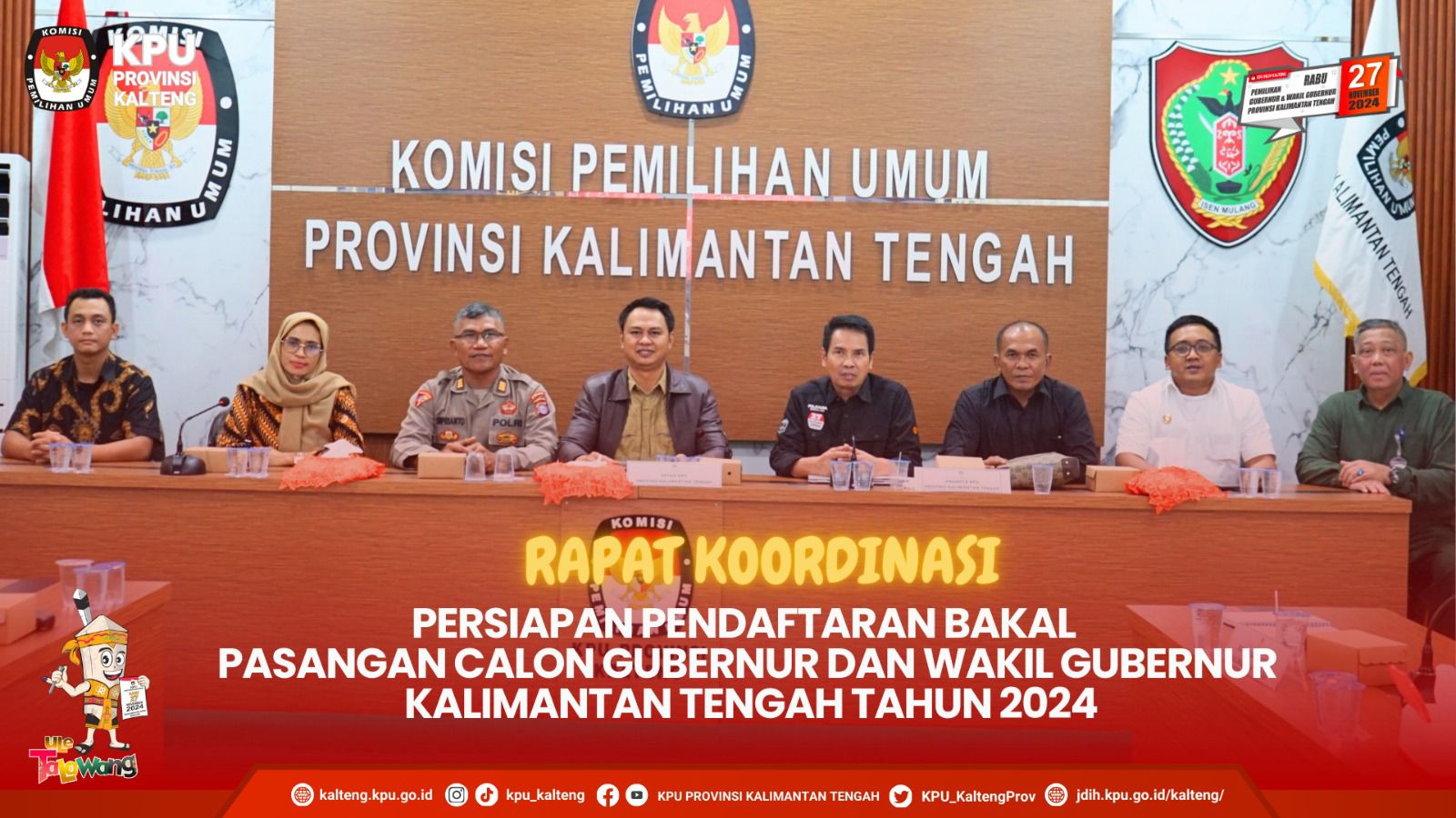 Rakor Persiapan Pendaftaran Bakal Pasangan Calon Gubernur dan Wakil Gubernur