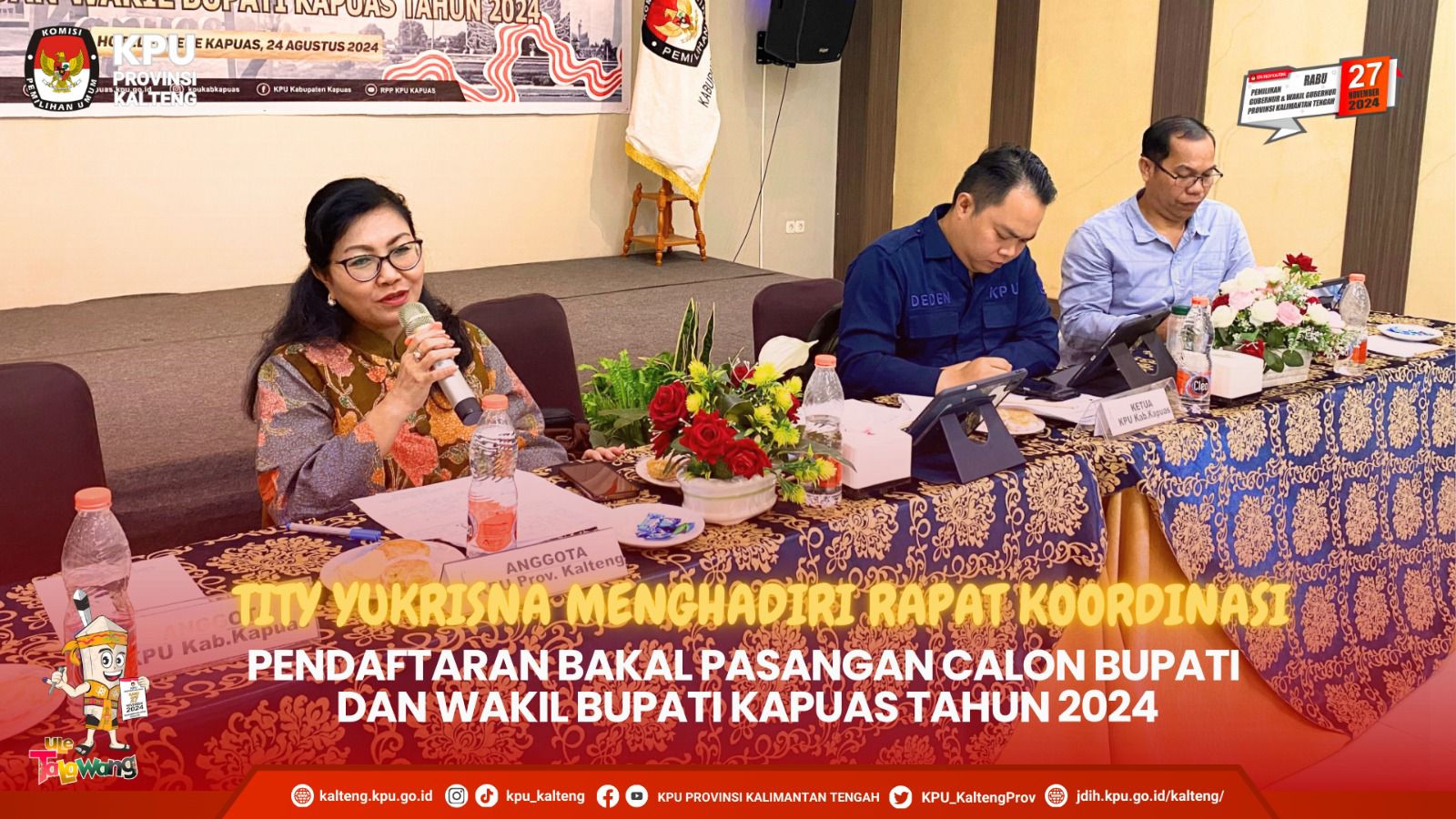 Rapat Koordinasi Pendaftaran Bakal Pasangan Calon Bupati dan Wakil Bupati Kapuas Tahun 2024