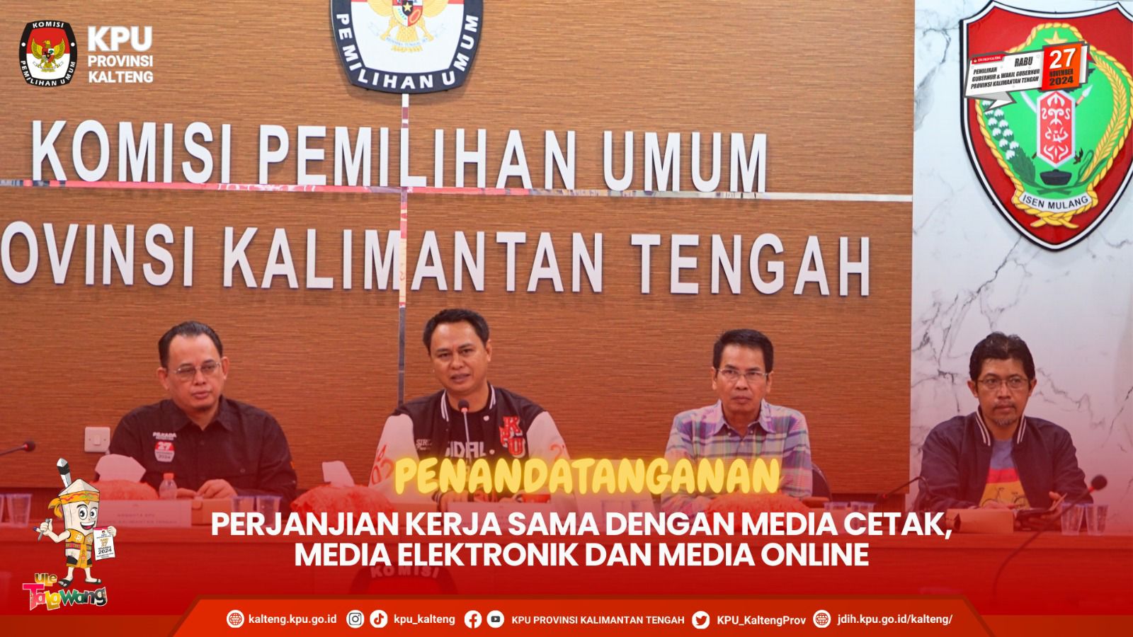 KPU Provinsi Kalimantan Tengah bersama dengan Media Cetak, Media Elektronik dan Media Online