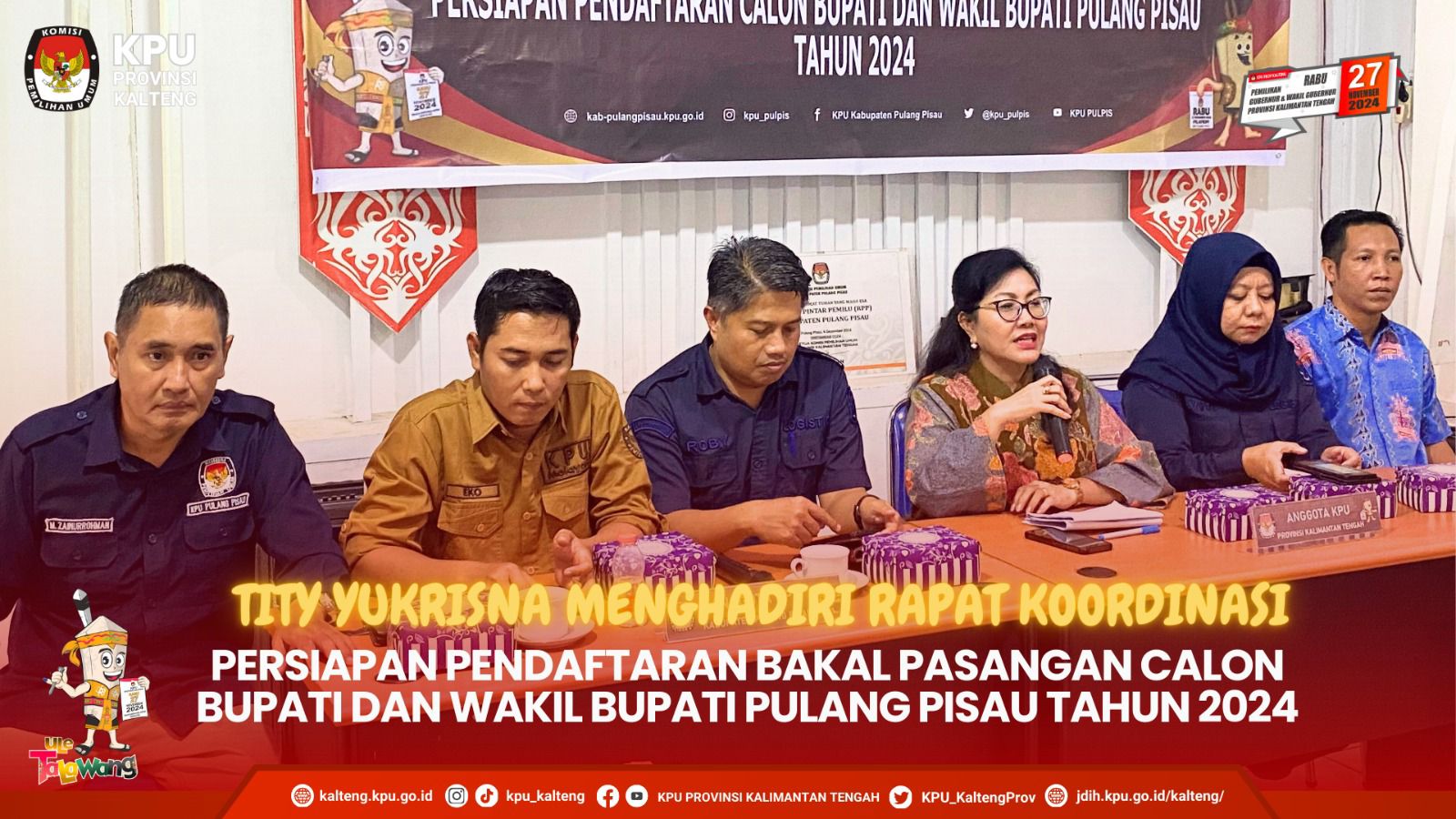 Rapat Koordinasi Pendaftaran Bakal Pasangan Calon Bupati dan Wakil Bupati Pulang Pisau Tahun 2024