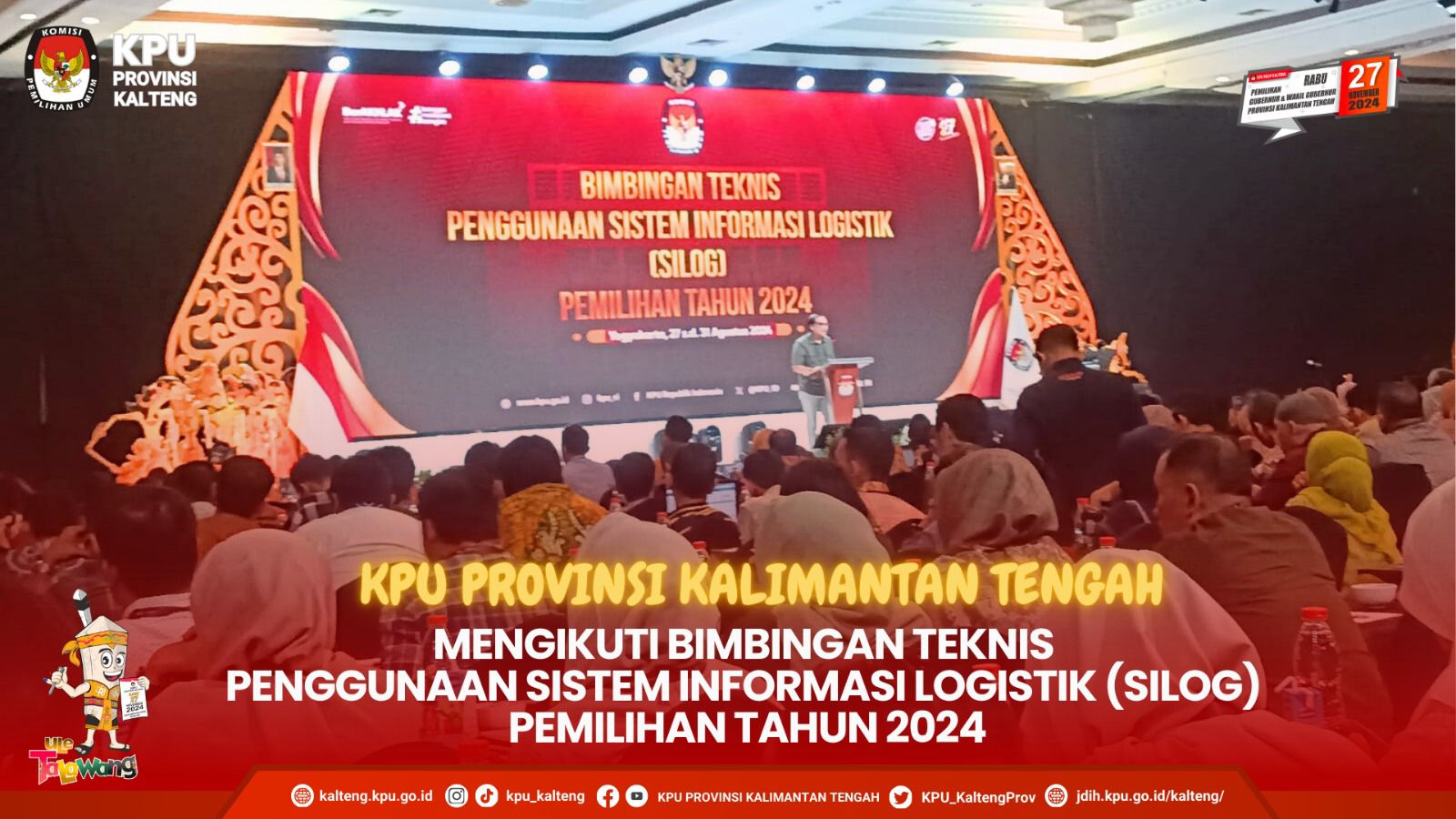 KPU Prov Kalteng mengikuti Bimtek Penggunaan Sistem Informasi Logistik (SILOG)