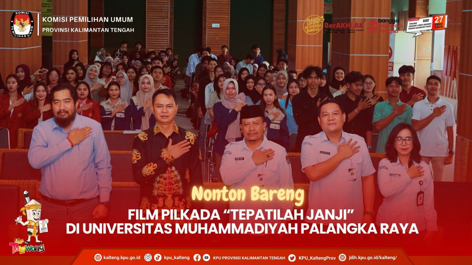 Nobar Film Pilkada “Tepatilah Janji” dalam rangka memperingati Hari Sumpah Pemuda Ke - 96 Tahun