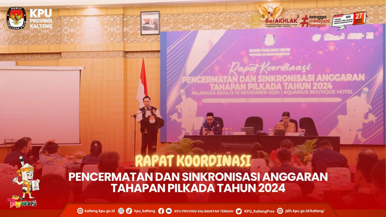 Rapat Koordinasi Pencermatan dan Sinkronisasi Anggaran Tahapan Pilkada Tahun 2024