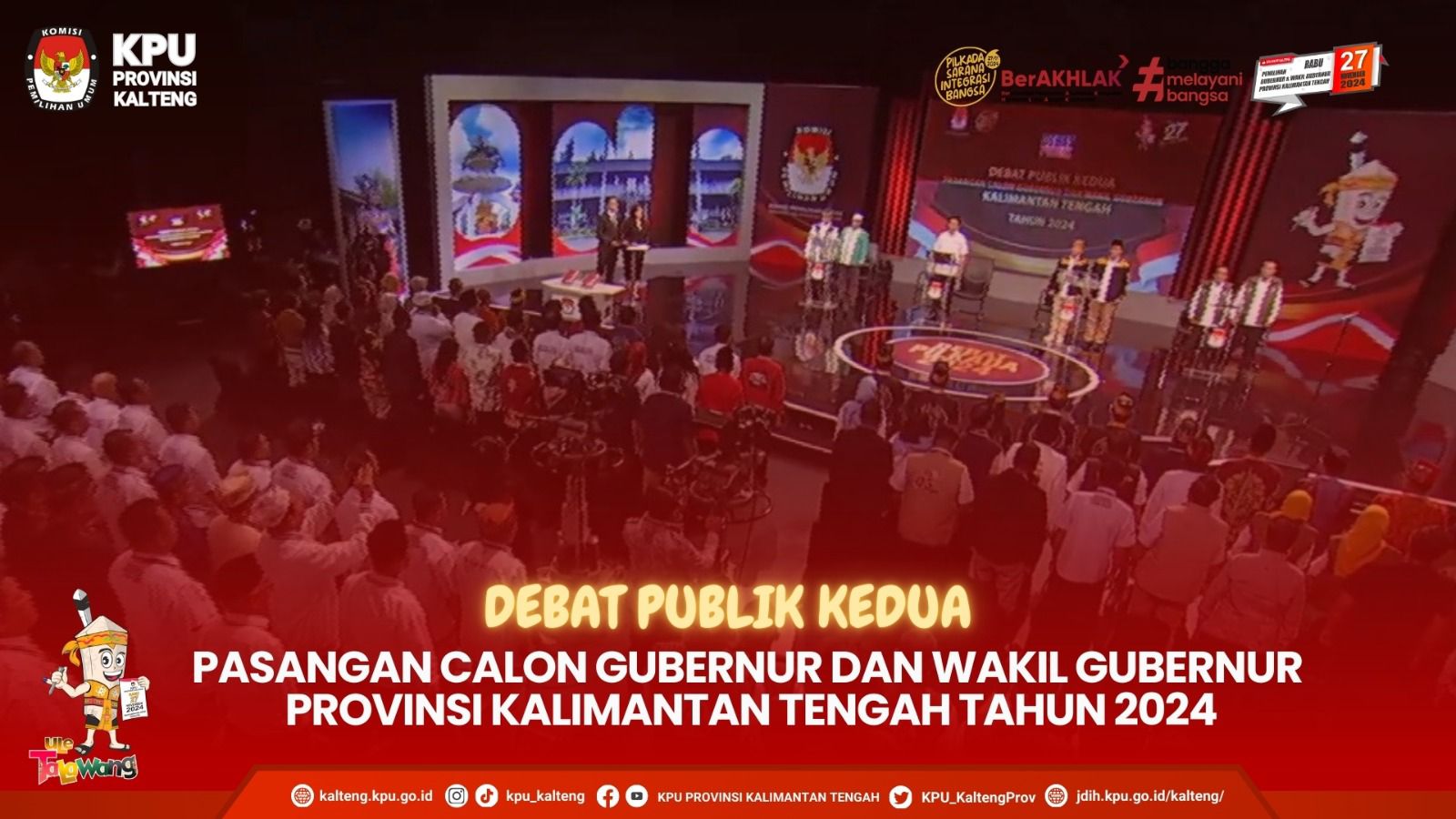 Debat Publik Kedua Paslon Gubernur dan Wakil Gubernur Kalteng Tahun 2024