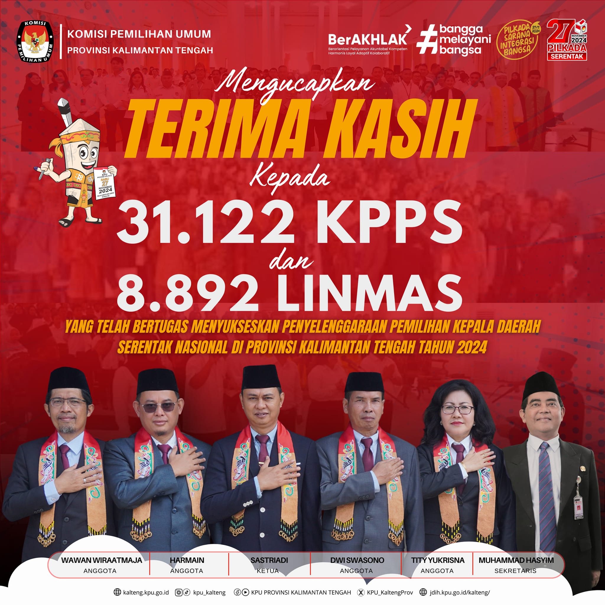 Terimakasih kepada KPPS dan Linmas