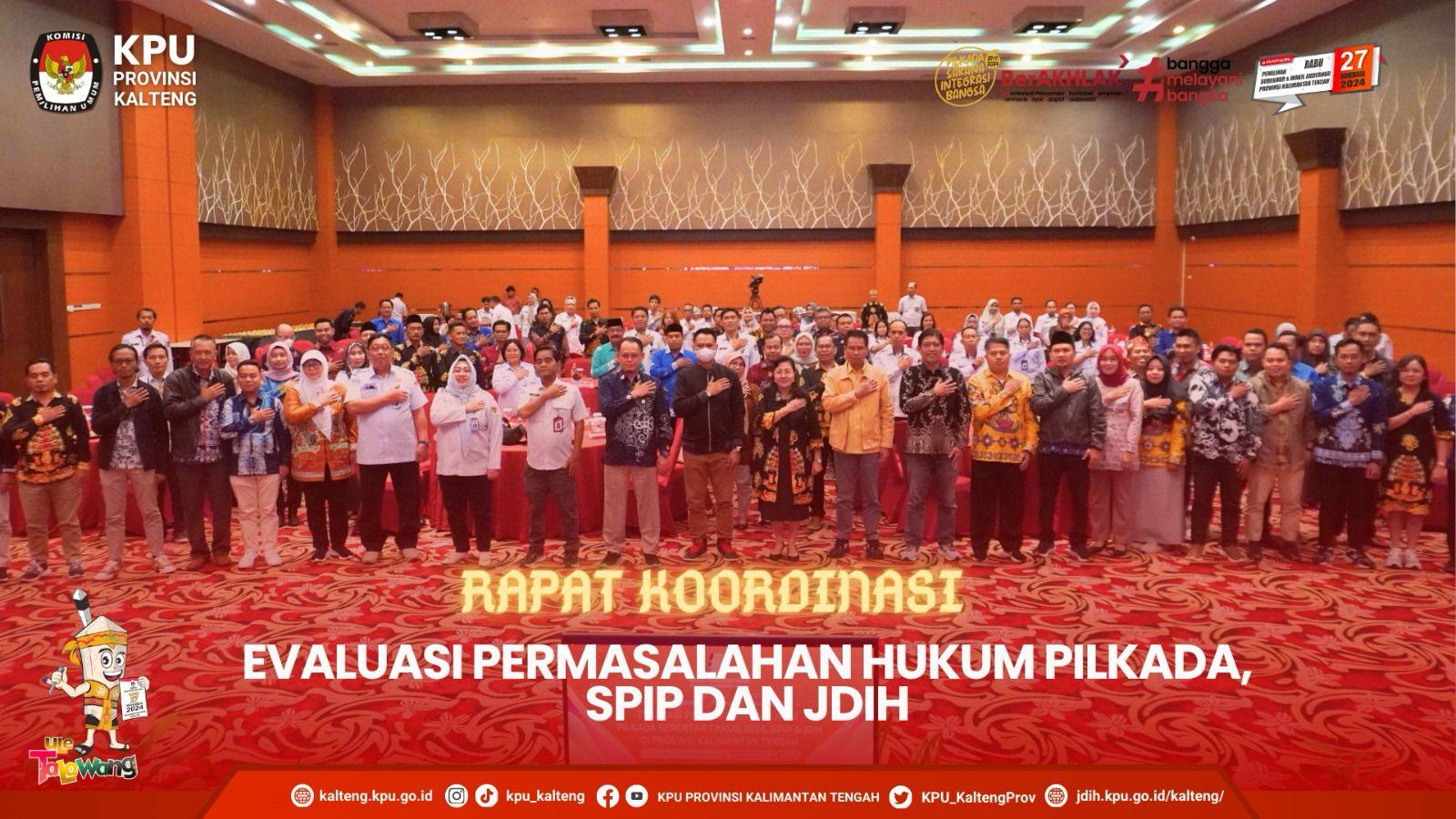 Rapat Koordinasi Evaluasi Permasalahan Hukum Pilkada, SPIP dan JDIH
