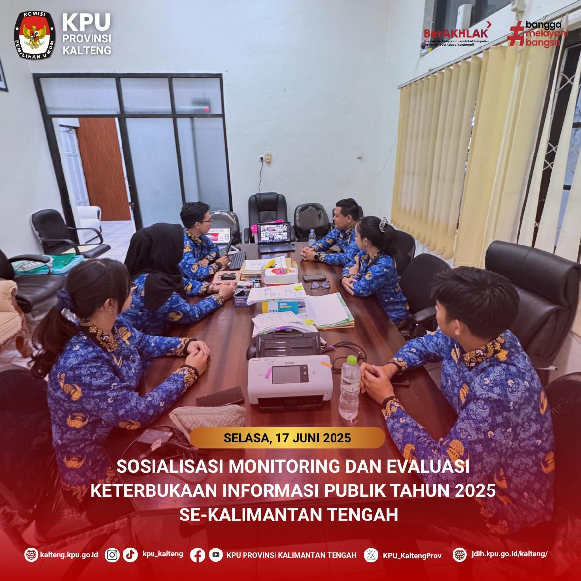 Mengikuti Sosialisasi Monitoring dan Evaluasi Keterbukaan Informasi Publik Tahun 2025