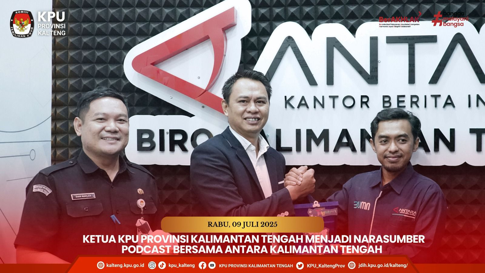 Narasumber dalam acara podcast Bara Kalteng “Bincang – Bincang Antara Kalteng”