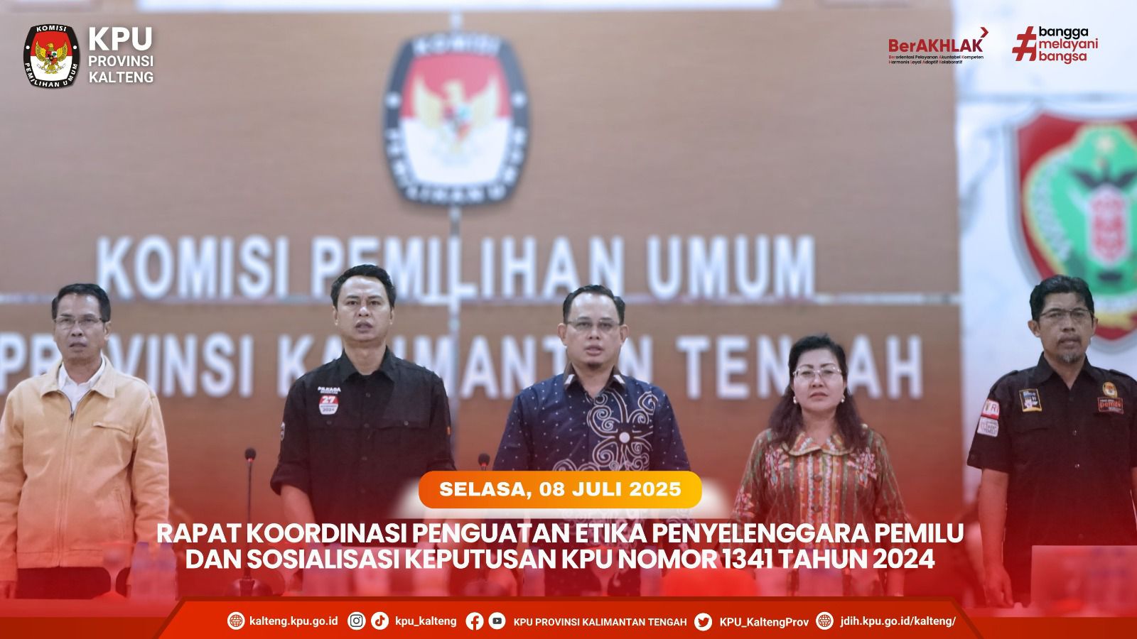 Rakor Penguatan Etika Penyelenggara Pemilu dan Sosialisasi Keputusan KPU Nomor 1341 tahun 2024