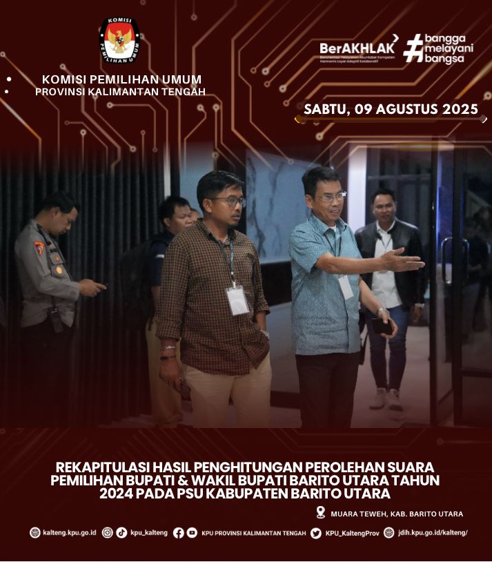 Rekap Hasil Putungsura Pemilihan Bupati dan Wakil Bupati Barut 2024PSU Tindak Lanjut Putusan MK