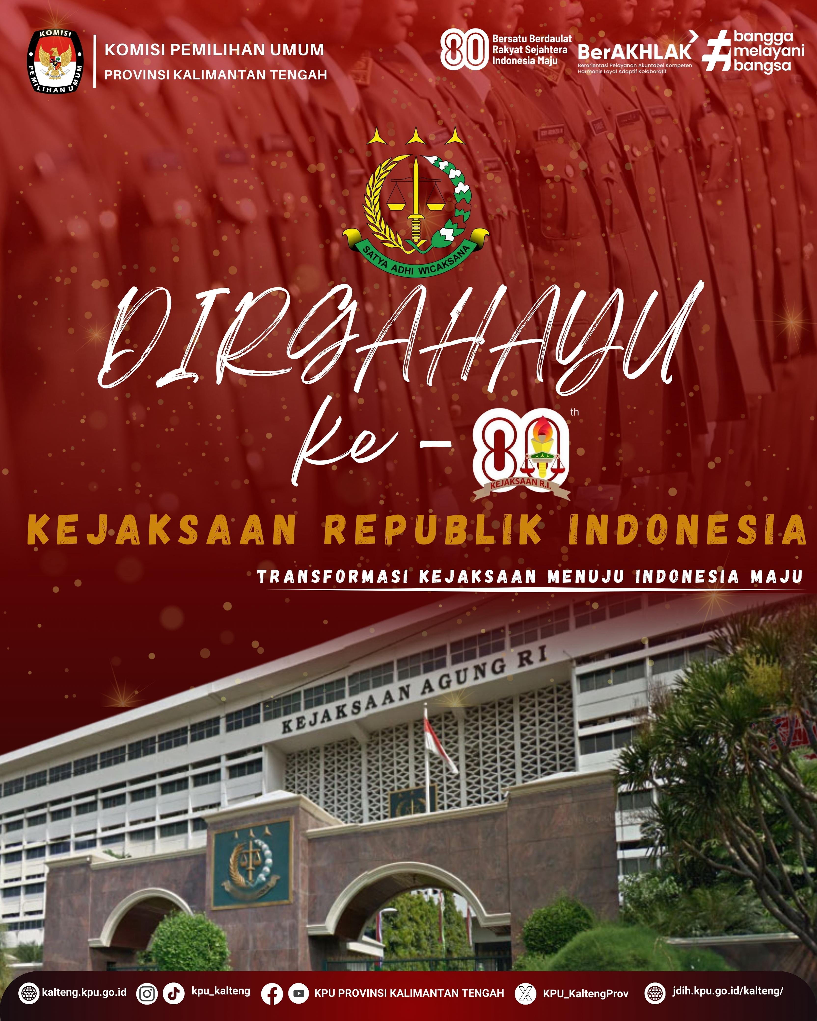 Dirgahayu ke - 80 Kejaksaan Republik Indonesia