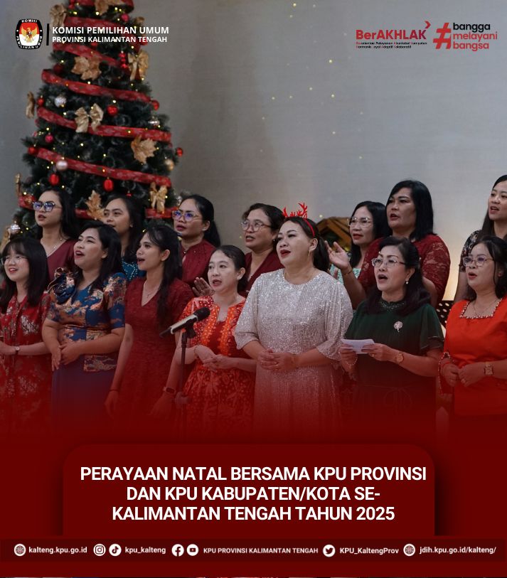 Perayaan Natal Tahun 2025 bersama KPU Kabupaten/Kota se-Kalimantan Tengah