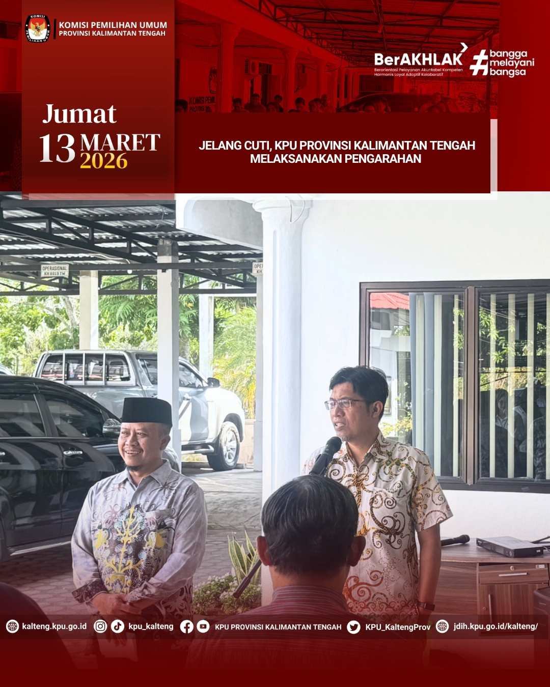 Jelang Cuti, KPU Provinsi Kalimantan Tengah Melaksanakan Pengarahan