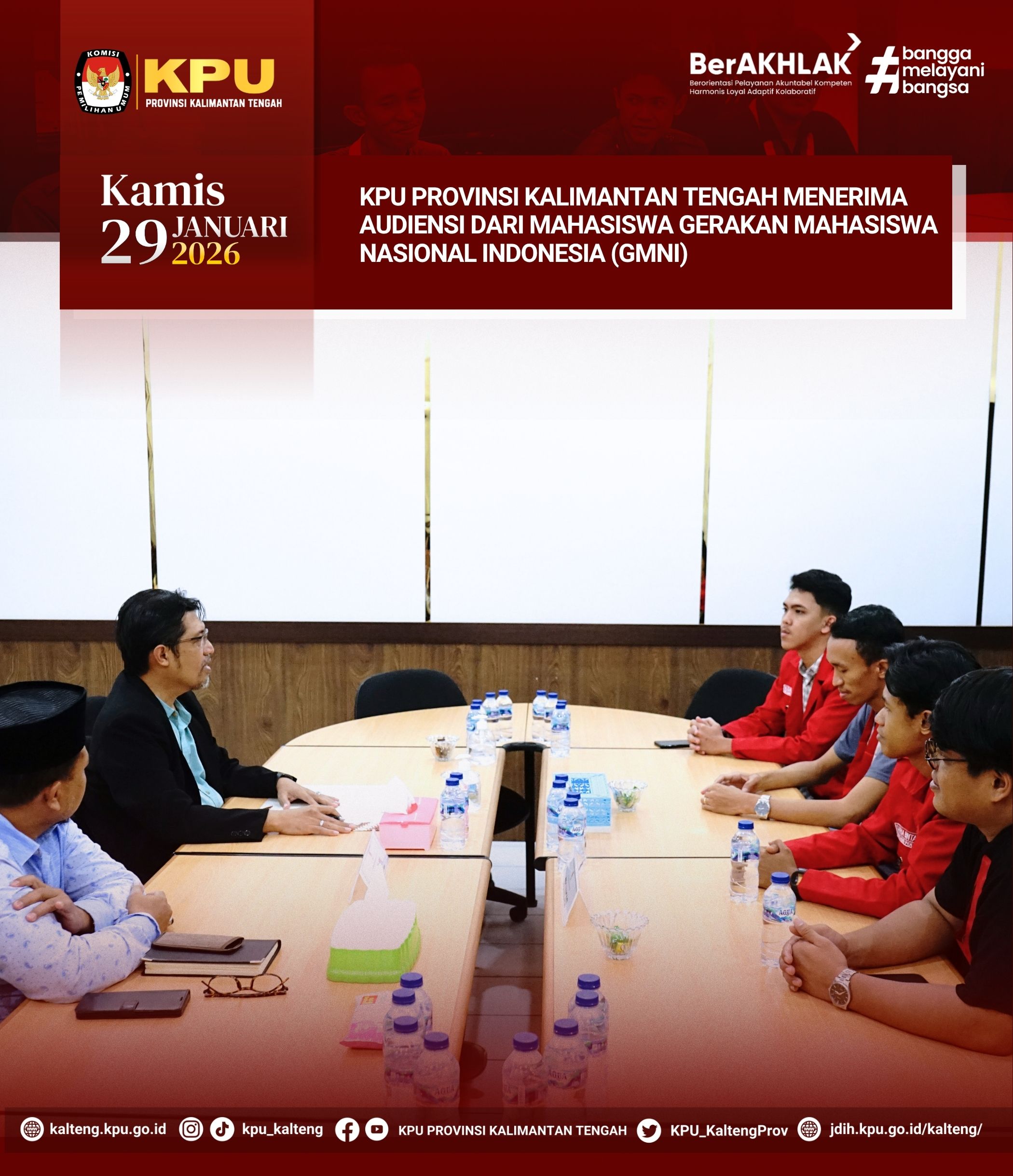 Audiensi dari Mahasiswa Gerakan Mahasiswa Nasional Indonesia (GMNI)