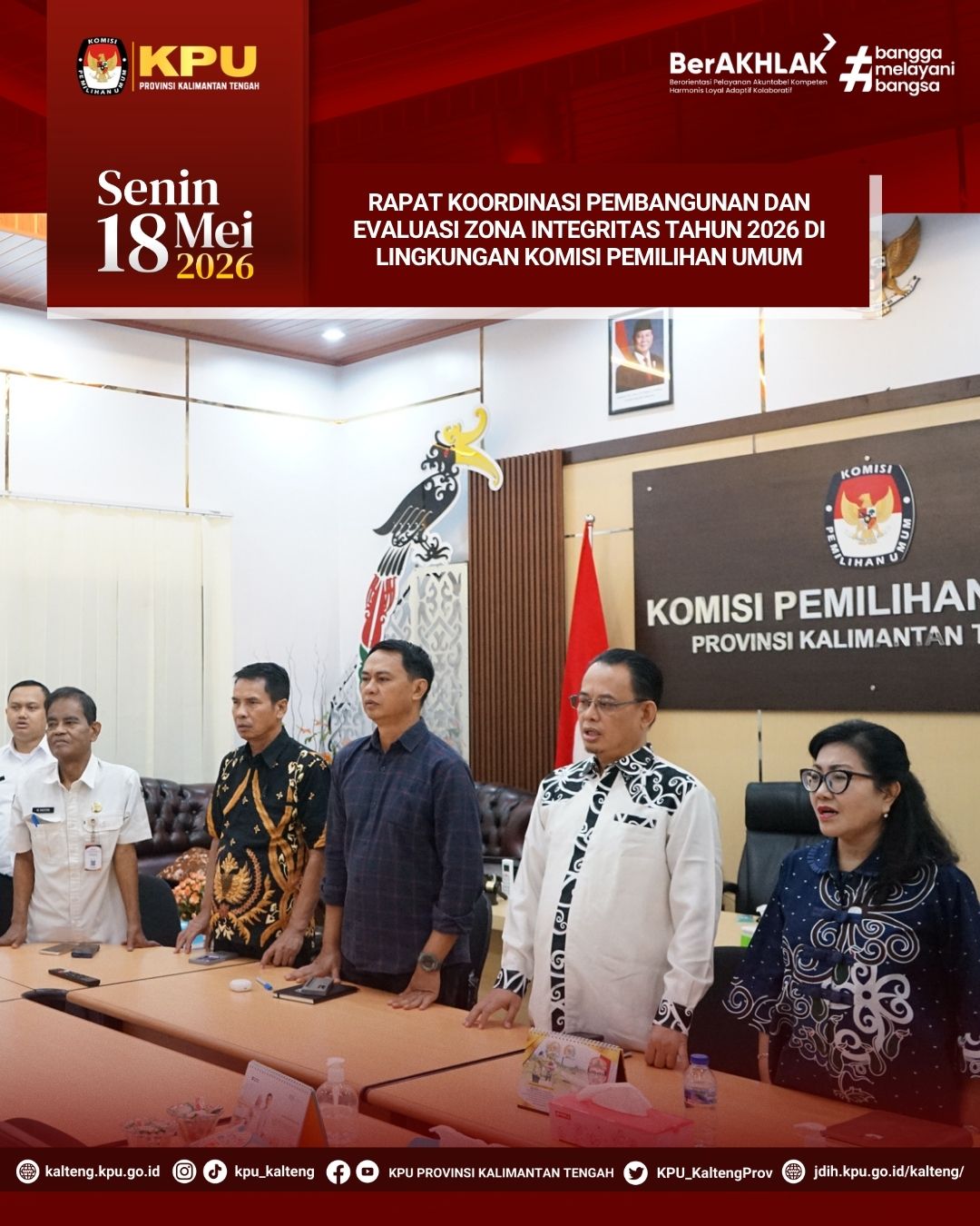 Rakor Pembangunan dan Evaluasi Zona Integritas Tahun 2026 di lingkungan KPU