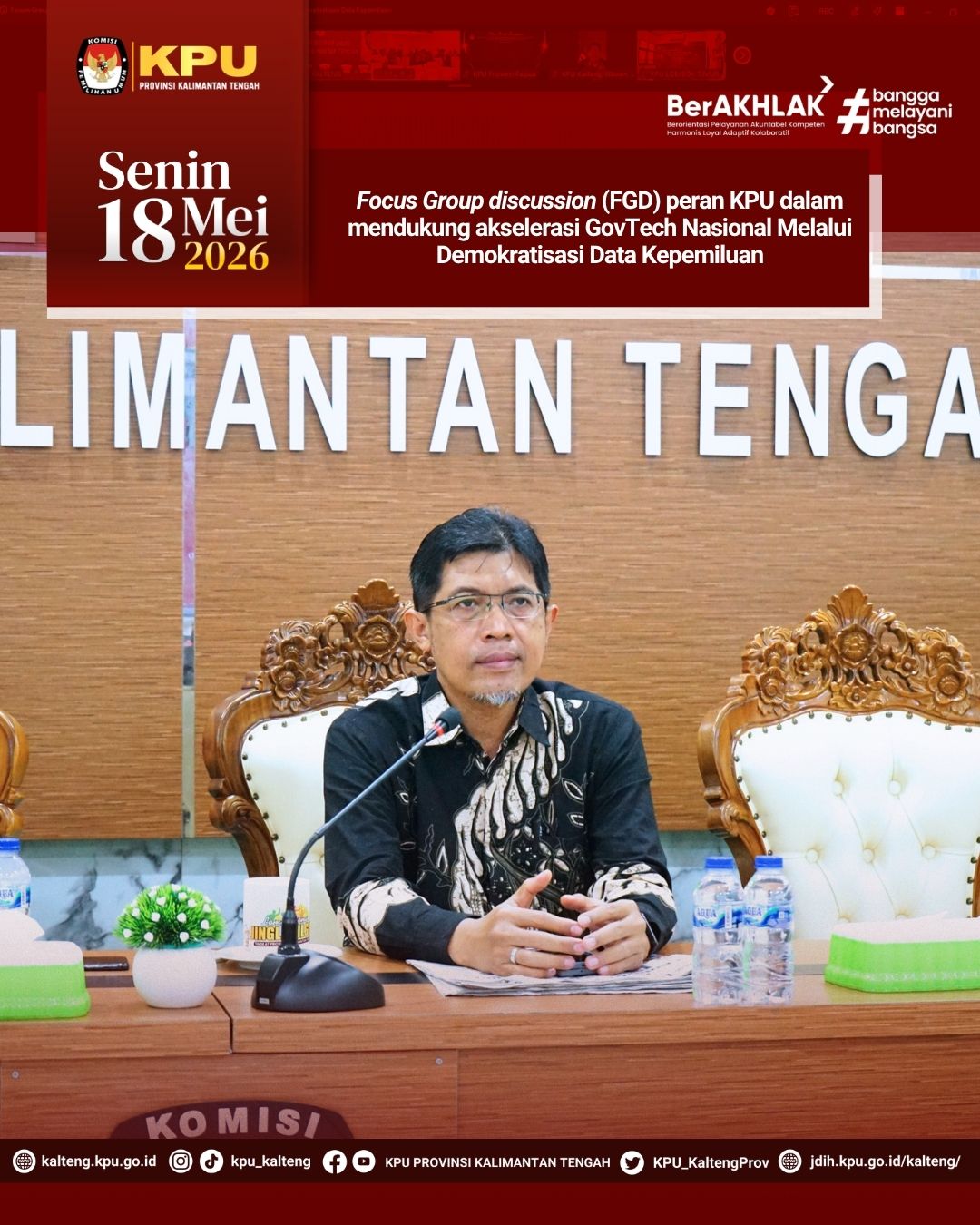 FGD peran KPU dalam mendukung akselerasi GovTech Nasional Melalui Demokratisasi Data Kepemiluan