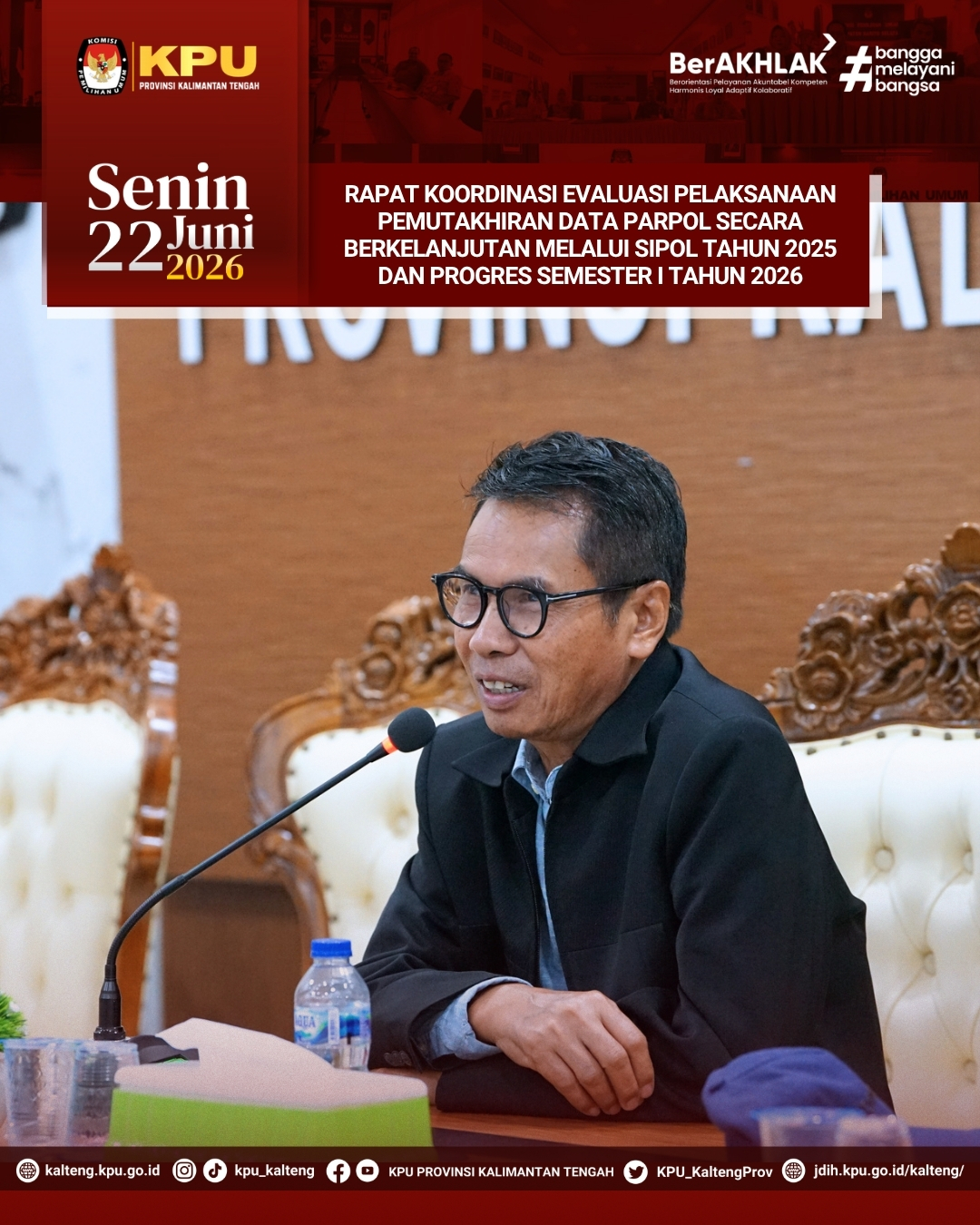 Rakor Evaluasi pemutakhiran data parpol secara berkelanjutan melalui sipol s semester I tahun 2026